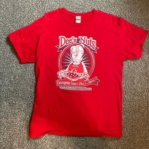 Grab Dees Nuts Funny Shirt Deez Red Large